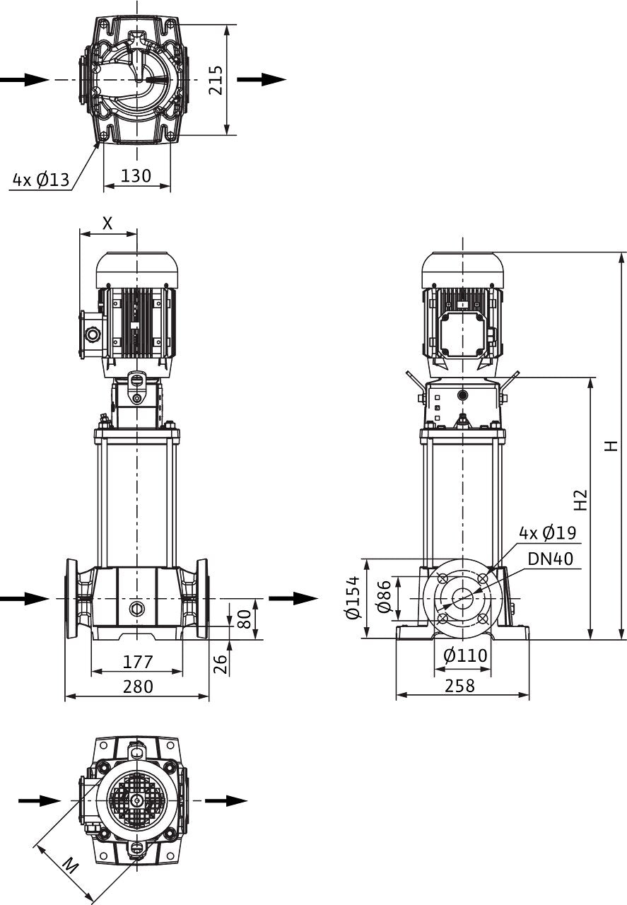 WILO Hochdruck-Kreiselpumpe Helix FIRST V 1004-5/25/E/S/ Art. 4200944