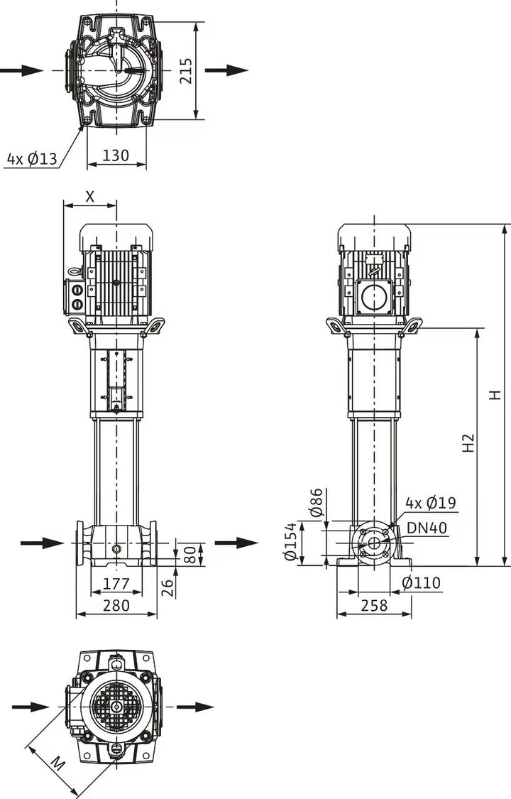 WILO Hochdruck-Kreiselpumpe  Helix FIRST V 1013-5/25/E/KS/ Art. 4200969
