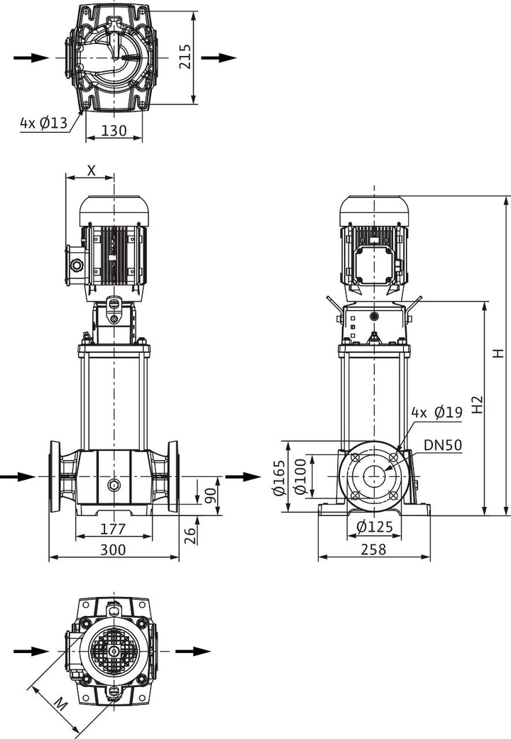 WILO Hochdruck-Kreiselpumpe Helix FIRST V 1608-5/25/E/S/ Art. 4201000