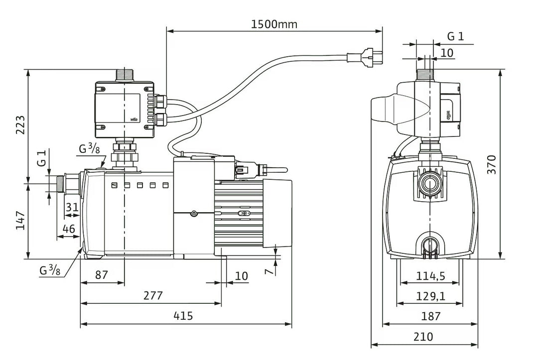 WILO Wasserversorgung HiMulti 3 C 1-45 P Art. 2543602