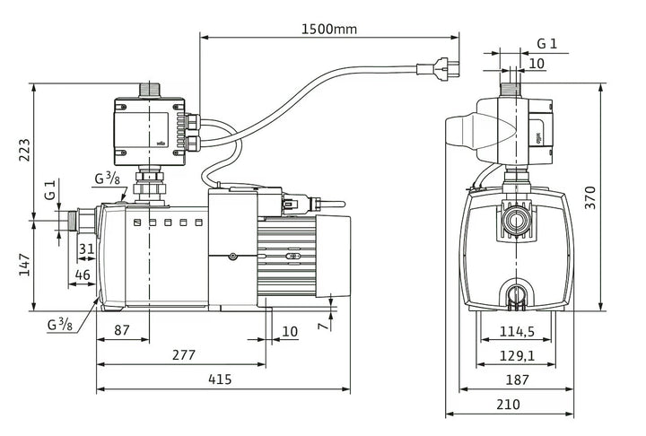 WILO Wasserversorgung HiMulti 3 C 1-45 P Art. 2543602