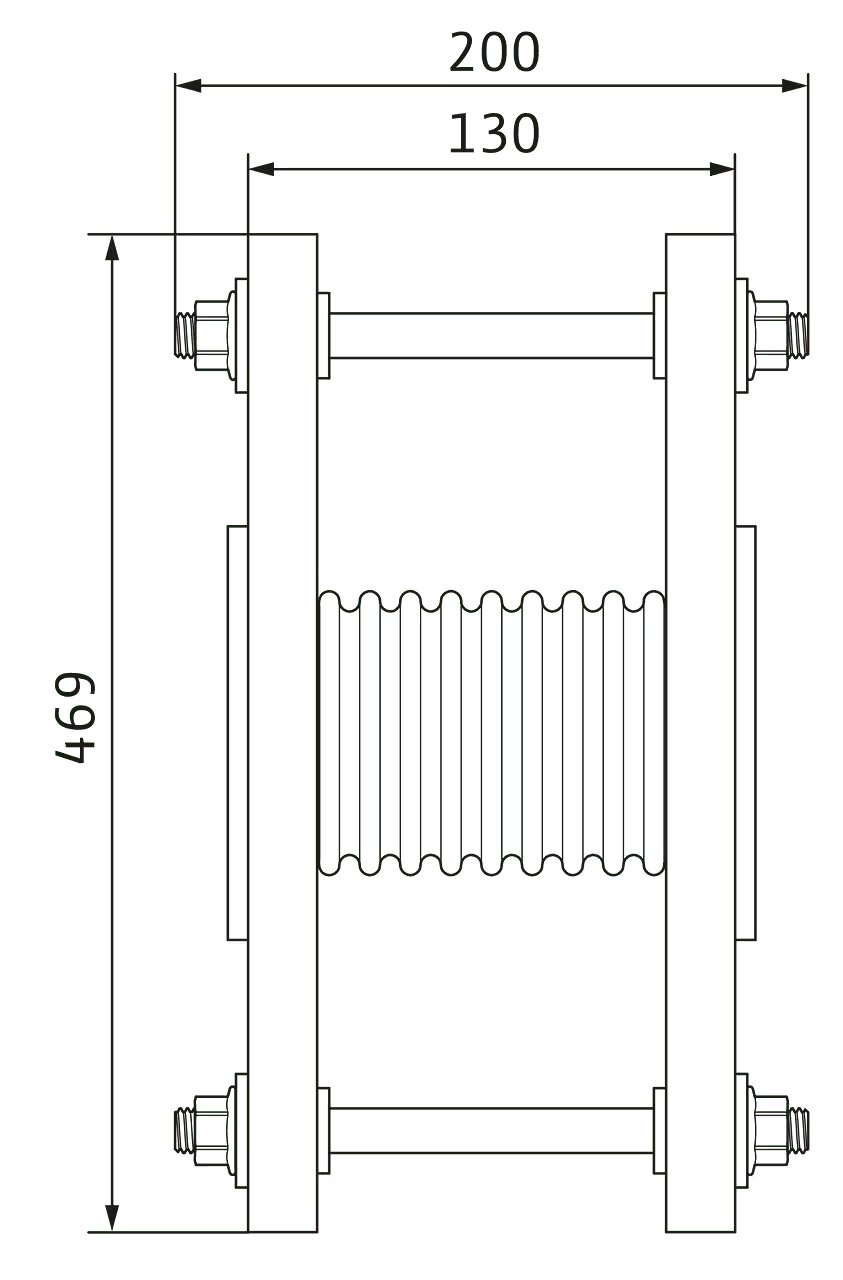 WILO Edelstahlkompensator DN 200, PN 16 Art. 2525811