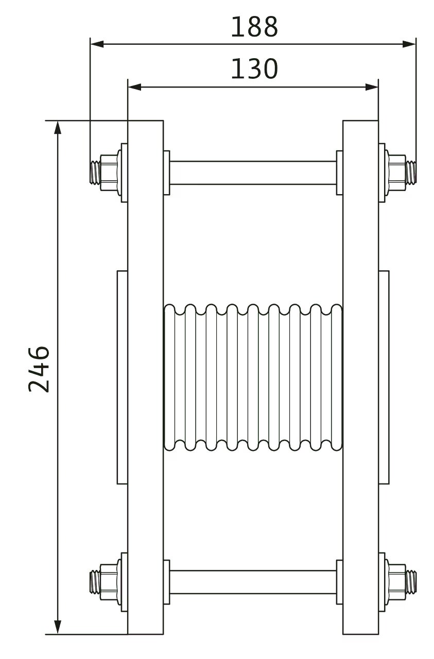 WILO Edelstahlkompensator DN 50, PN 16 Art. 2514241