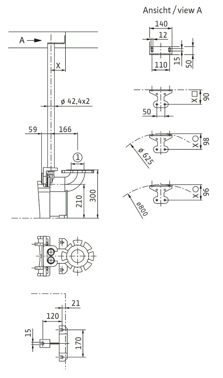 WILO Einhängevorrichtung DN 80/2RK Art. 6082333