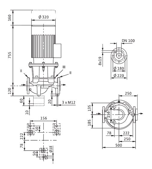 WILO Einstufigen Trockenläufer-Kreiselpumpe Atmos GIGA-I 100/120-11/2-S1 Art: 2219067