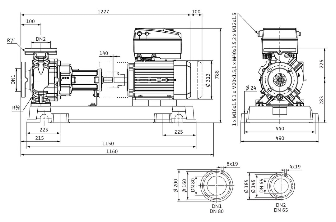 WILO Kreiselpumpe Yonos GIGA-N 65/200-15/2-R1 Art. 6088964