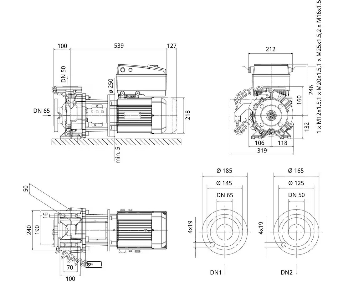 WILO Einstufige  BL-E50/105-4/2-S1 Art 2222315