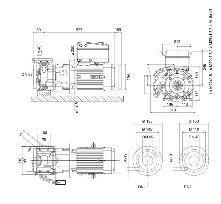 WILO Einstufige  BL-E40/105-3/2-S1 Art 2222291