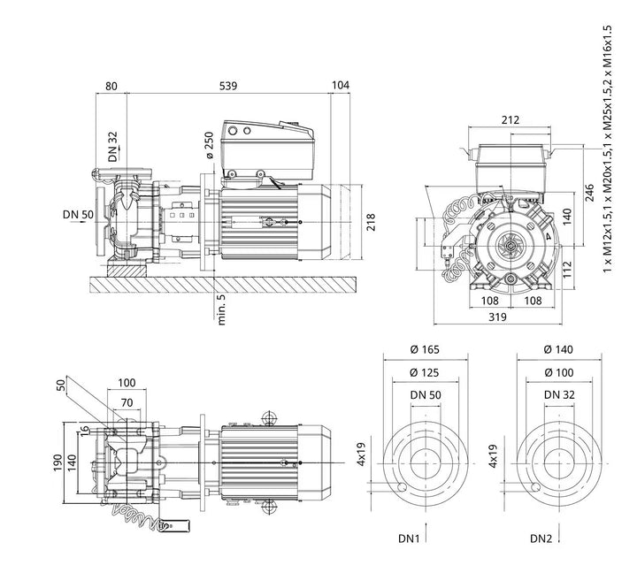 WILO Einstufige BL-E32/125-4/2-R1 Art 2222432