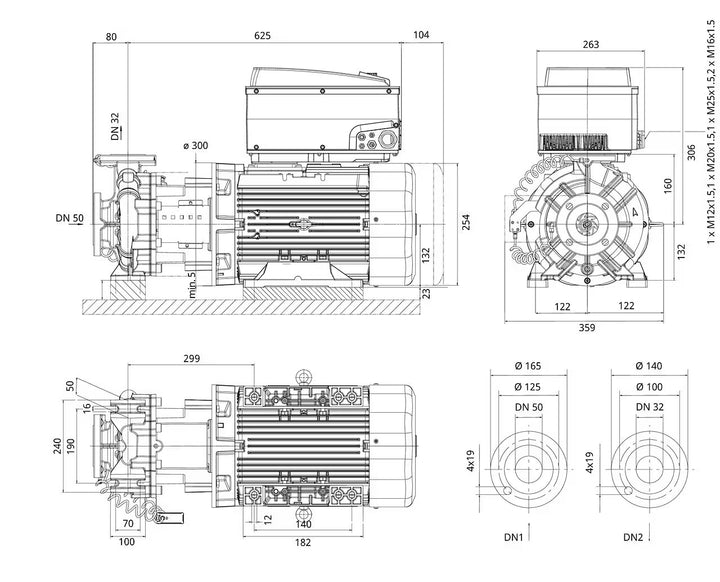 WILO Einstufige  BL-E32/160-5,5/2-R1 Art 2222276