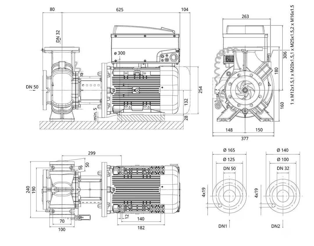 WILO Einstufige  BL-E32/190-5,5/2-S1 Art 2222439