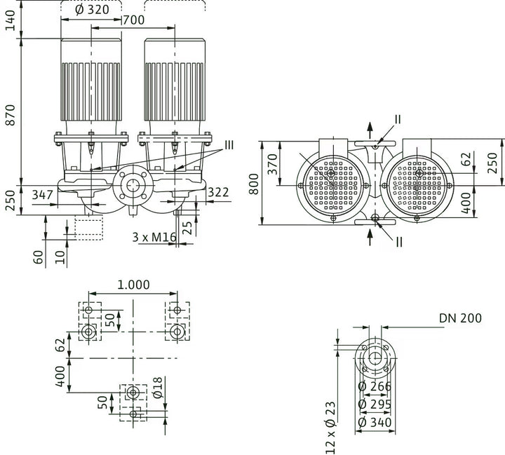 WILO Inline-Doppelpumpe CronoTwin-DL 200/240-15/4 Art. 2121003