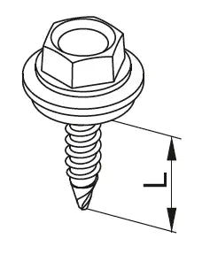 Baks Schraube selbstbohrend Feingewinde, aus EPDM SMDP6,0x25E