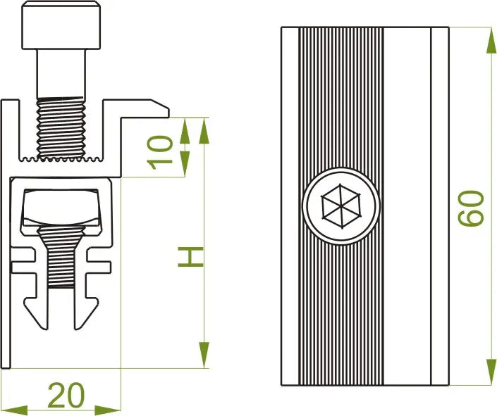 Baks Seitlicher Paneelhalter KLICK BUFK32 (schwarz)