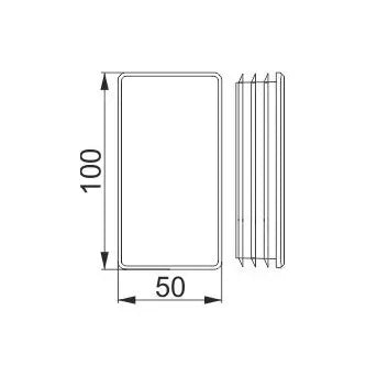 Baks Schutzkappe JETZT100x50SR