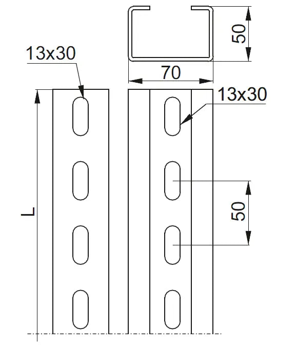Baks U-Profil verstärkt CWT70H50/3.2MC