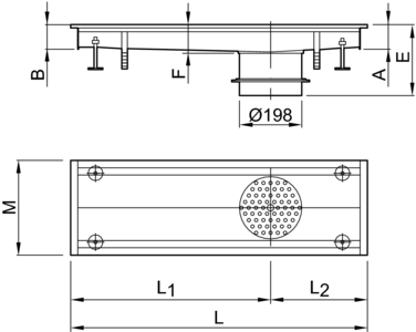 ACO CrNi-Rinne kpl. 450 x 2050