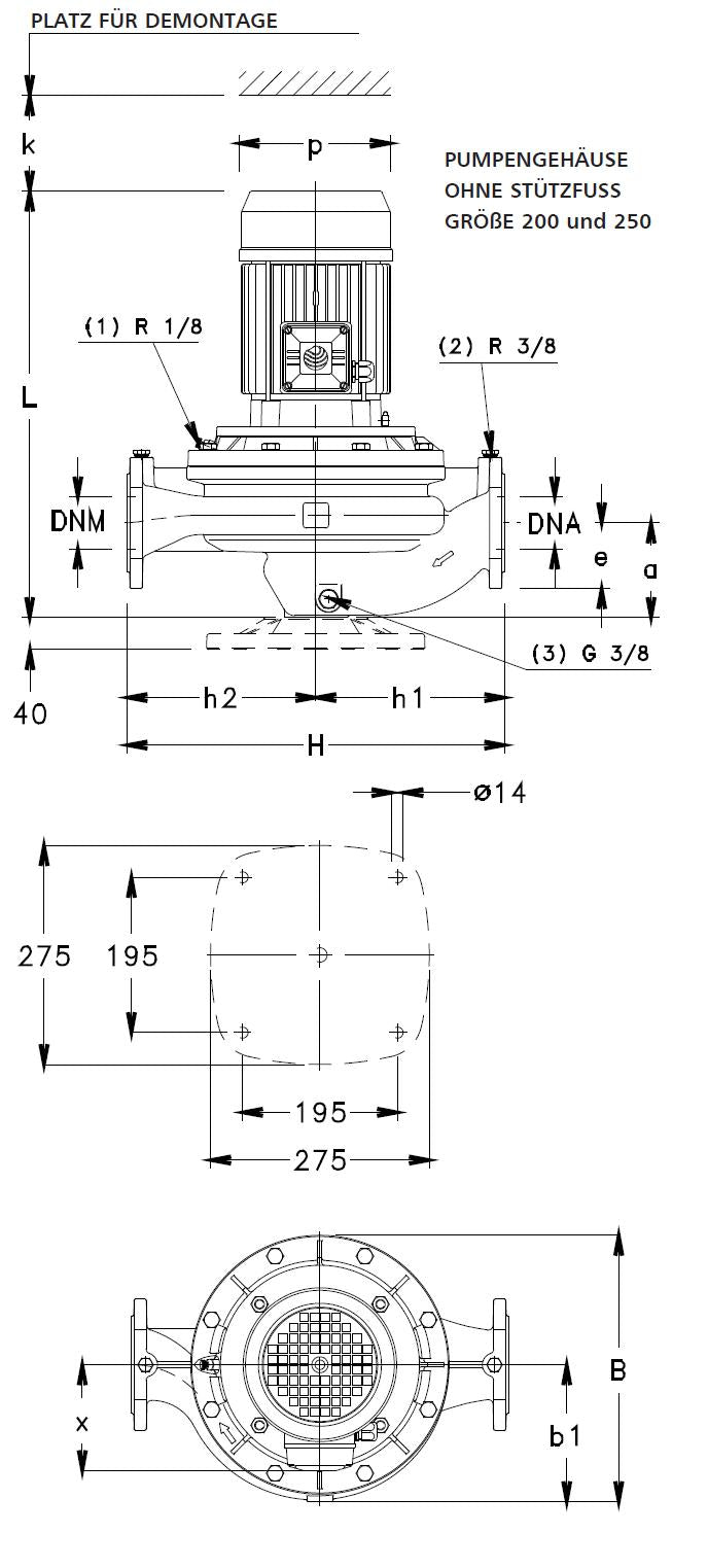 LOWARA Inline-Kreiselpumpe FCE 65-250/220/P