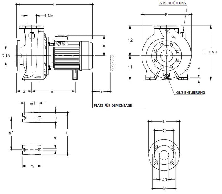 LOWARA Kreiselpumpe FHBE4 65-160/15/P